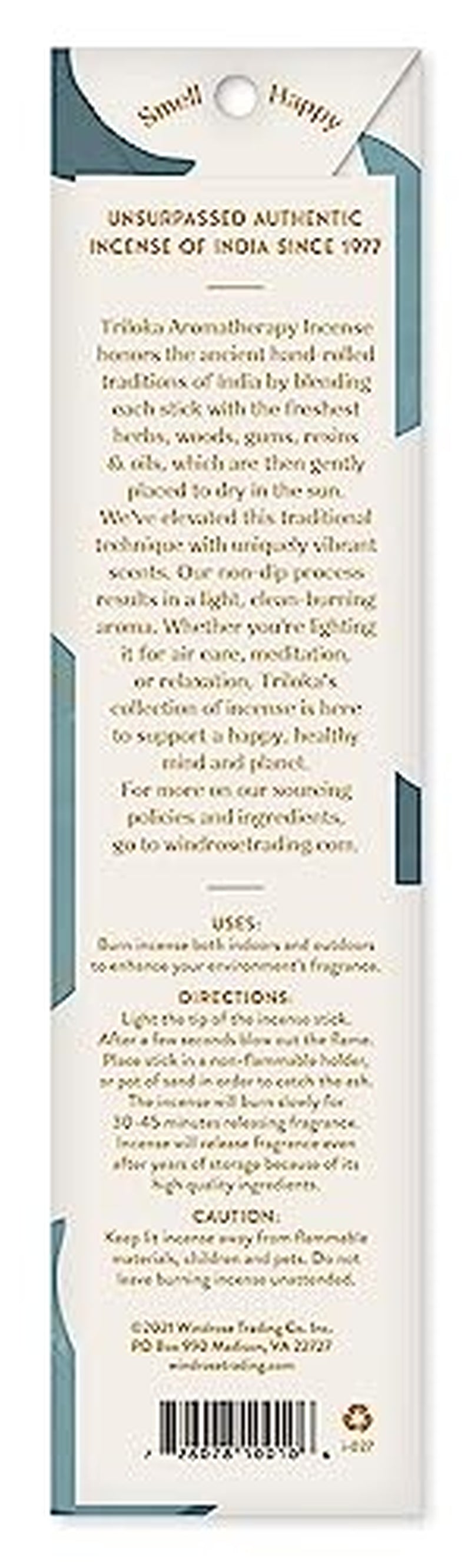 Triloka Egyptian Musk Incense Sticks 10 Pack Hand Rolled Aromatherapy Scents