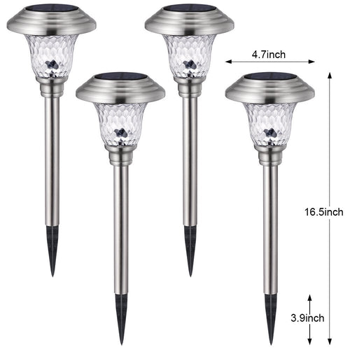 4 Pack Solar Pathway Lights Waterproof,Sup
