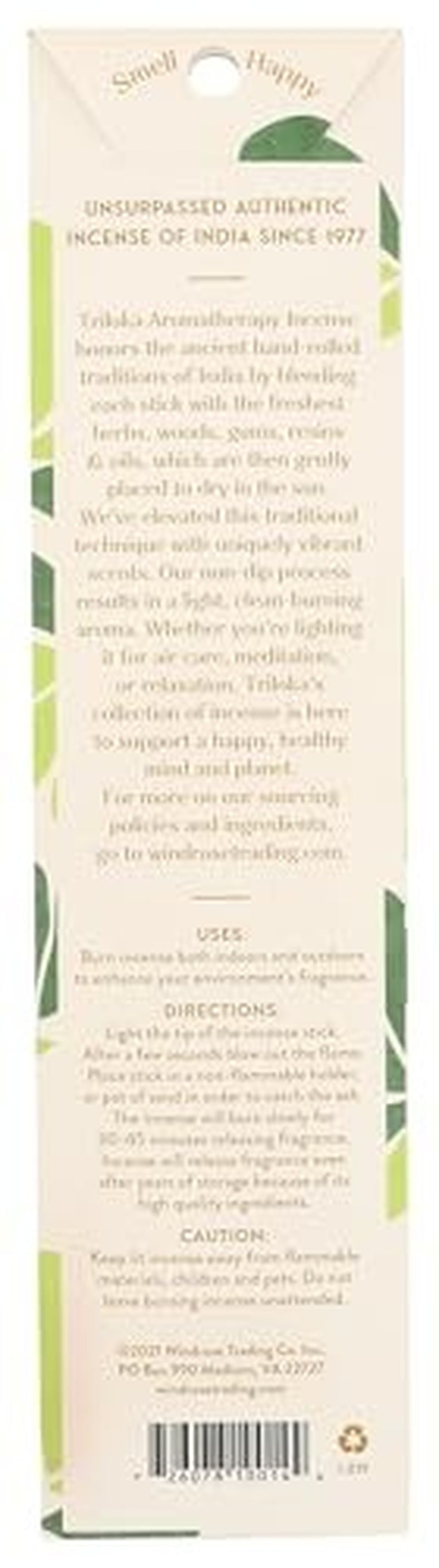 Triloka Patchouli Garden Incense Sticks Natural Aromatherapy 10 Pack