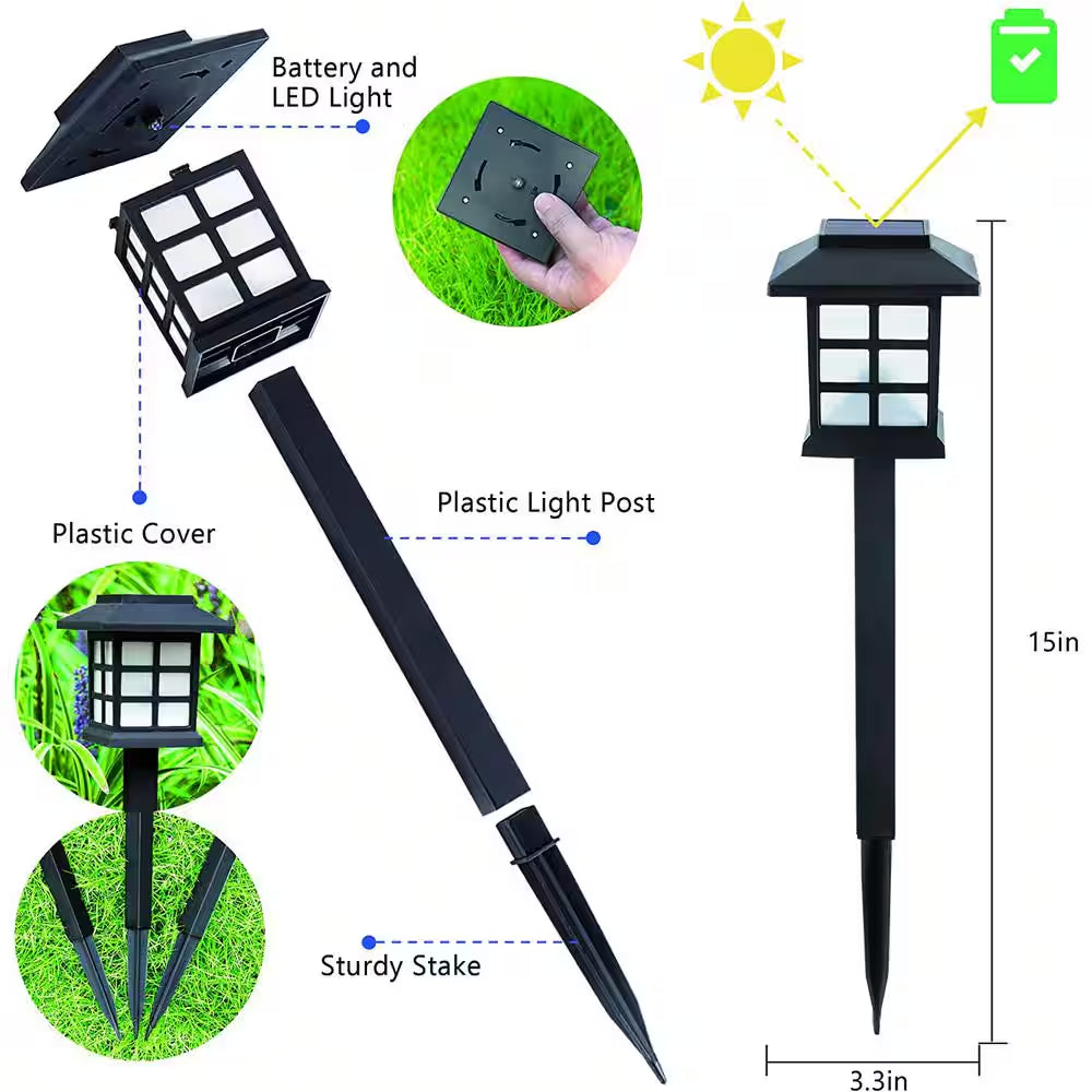 Solar Outdoor Lights, Solar Path Lights, Solar Walkway Lights Outdoor, Solar Garden Lights (12-Pack)