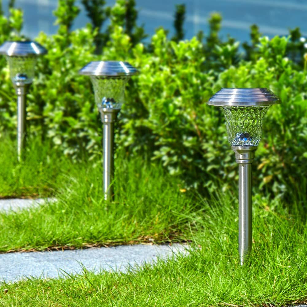 4 Pack Solar Pathway Lights Waterproof,Sup
